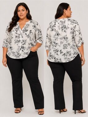 Saint Tropez West Floral Blouse Women’s Plus Size 18/20